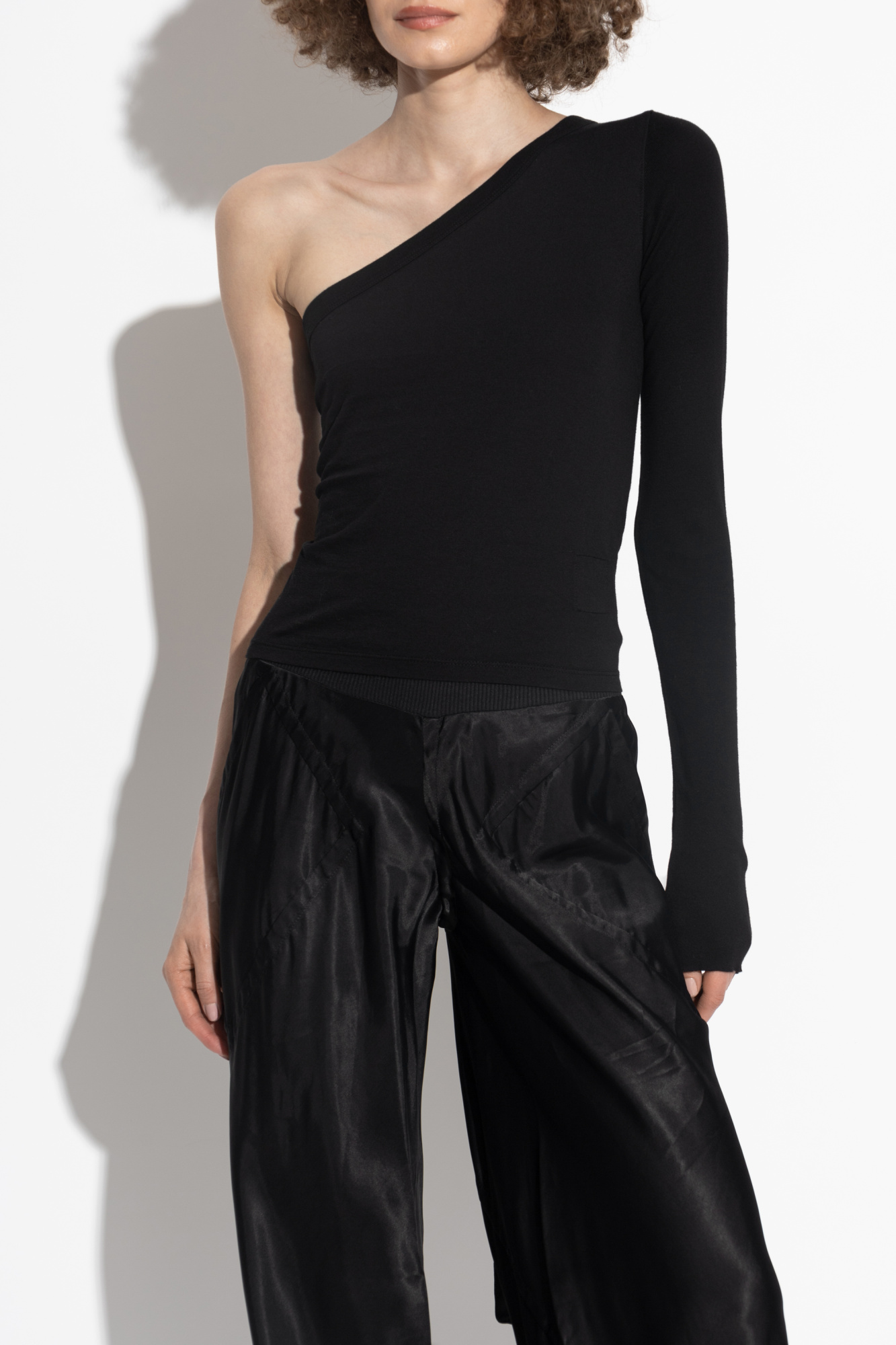 Tシャツ・カットソー RICK OWENS FW25 'Ziggy' top (DS02E7216RN 09) Black Top